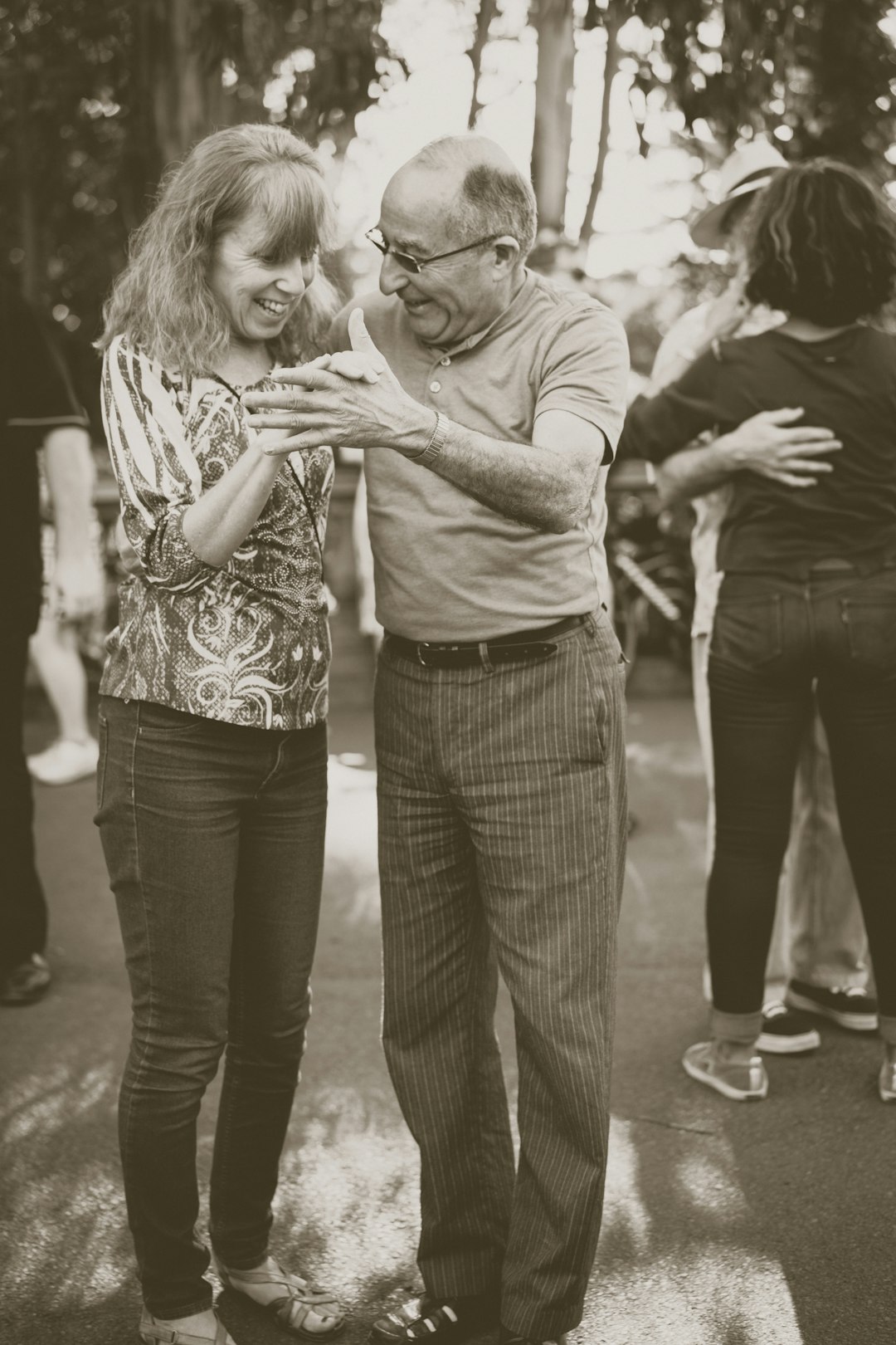 Candid — grandparents dancing